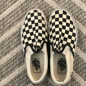 Checkerboard Vans. Size 6.